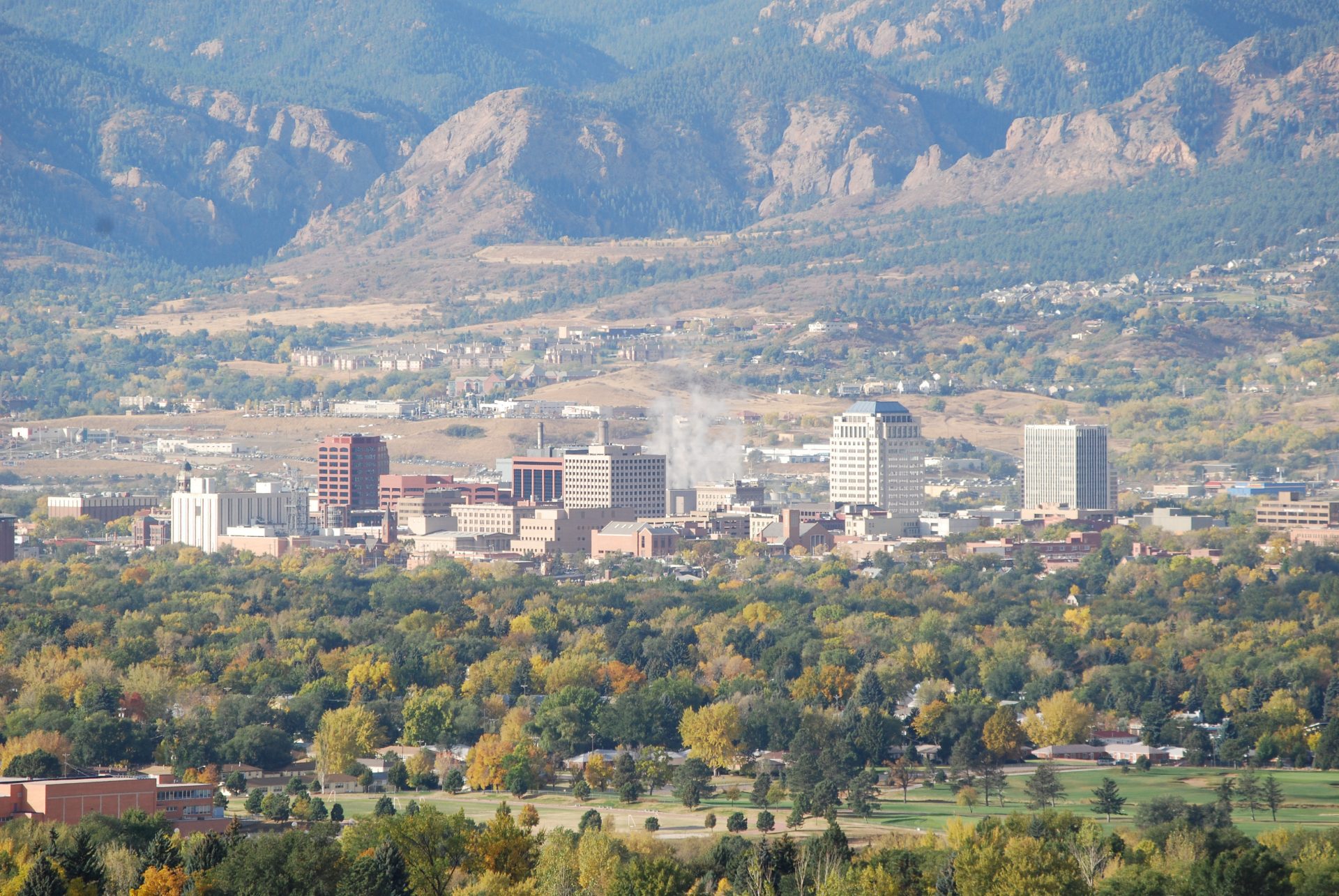 view from mountains in colorado springs